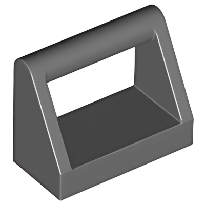 Деталь LEGO Lego Tile, Modified 1 x 2 with Bar Handle 2432 Dark Bluish Gray U
