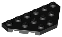 Wedge, Plate 3 x 6 Cut Corners, 2419 Black N