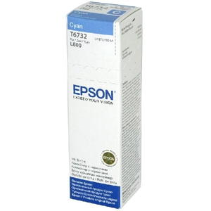 Контейнер с чернилами Epson T6732 для L800 Cyan голубые чернила C13T67324A