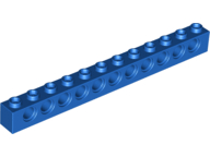 Technic, Brick 1 x 12 with Holes, 3895 Blue N