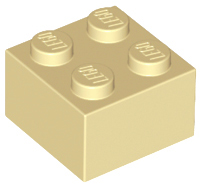 Brick 2 x 2, 3003 Tan U