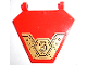 Flag 5 x 6 Hexagonal with Gold Metal Plates with Black Lines and Rivets Pattern (Sticker) - Set 72006, x1435pb036
