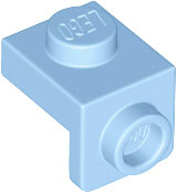 Деталь Lego Скоба Bracket 1 x 1 - 1 x 1 36841 Bright Light Blue N