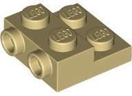 Plate, Modified 2 x 2 x 2/3 with 2 Studs on Side - Hollow Bottom Tube, 4304 Tan N