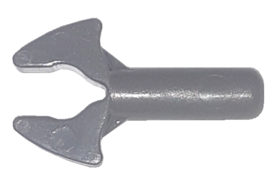 Bar 1L with Clip Mechanical Claw - Rounded Edges, 48729a Dark Bluish Gray N