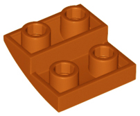 Slope, Curved 2 x 2 x 2/3 Inverted, 32803 Dark Orange N