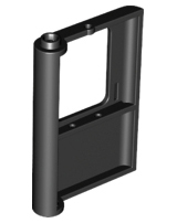 Door 1 x 4 x 5 Train Right, Thin Support at Bottom, 4182 Black U
