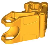 Bionicle Fist with Axle Hole - 3 Fingers, 64251 Bright Light Orange U