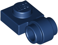Plate, Modified 1 x 1 with Light Attachment - Thick Ring, 4081b Dark Blue U