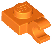 Plate, Modified 1 x 1 with Open O Clip (Horizontal Grip) 61252 (52738)