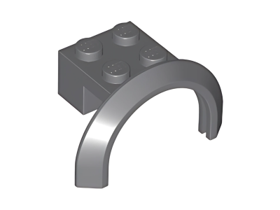 Деталь LEGO Брызговик Lego Vehicle, Mudguard 4 x 2 1/2 x 1 2/3 with Arch Round 50745 Dark Bluish Gray U