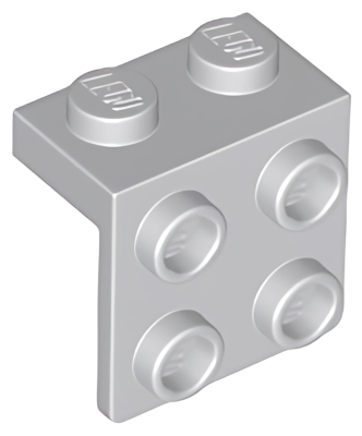 Деталь LEGO Bracket 1 x 2 - 2 x 2 44728 (21712, 86644, 92411) Light Bluish Gray U