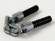 Minifigure, Weapon Nunchucks with Black Handles Pattern, 67100pb01  