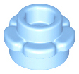 Plate, Round 1 x 1 with Flower Edge (5 Petals), 24866 Bright Light Blue N