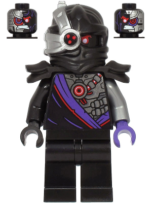 Минифигурка Lego Ninjago Nindroid Warrior, Black Shoulder Pads - Legacy njo629