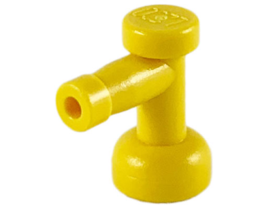 Tap 1 x 1 with Hole in Nozzle End, 4599a Yellow N