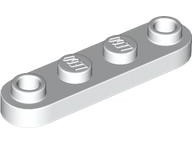 Plate, Round 1 x 4 with 2 Open Studs, 77845 White N