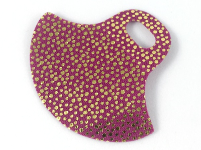 Mini Doll, Skirt Cloth, Friends, Short and Flared with Large Hole with Gold Dots Pattern, 38153pb01 Magenta U