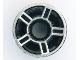 Wheel 11mm D. x 6mm with 5 Spokes with Silver Outline Pattern, 50944pb01  