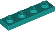 Plate 1 x 4, 3710 Dark Turquoise U
