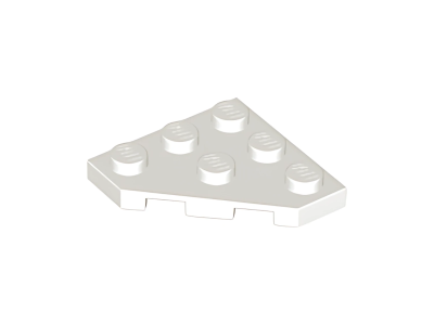 Деталь LEGO Wedge, Plate 3 x 3 Cut Corner 2450 White U