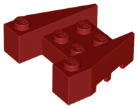 Wedge 3 1/2 x 4 with Stud Notches, 50373 Dark Red U