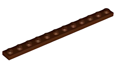 Деталь LEGO Plate 1 x 12 60479 Reddish Brown U