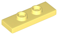 Plate, Modified 1 x 3 with 2 Studs (Double Jumper), 34103 Bright Light Yellow U