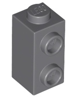 Деталь Lego Brick, Modified 1 x 1 x 1 2/3 with Studs on Side 32952 Dark Bluish Gray N