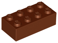 Brick 2 x 4, 3001 Reddish Brown N