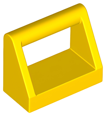 Деталь LEGO Lego Tile, Modified 1 x 2 with Bar Handle 2432 Yellow U