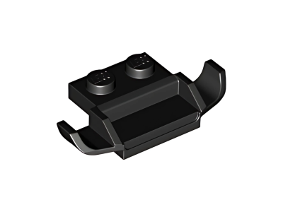 Деталь LEGO Lego Plate, Modified 1 x 2 with Racers Car Grille 50949 Black U