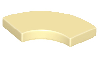 Tile, Round Corner 2 x 2 Macaroni, 27925 Tan N