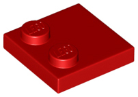 Tile, Modified 2 x 2 with Studs on Edge, 33909 Red N