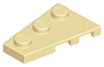 Деталь LEGO Wedge, Plate 3 x 2 Left 43723  Tan U