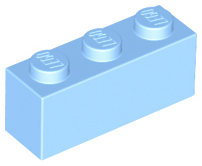 Brick 1 x 3, 3622 Bright Light Blue U
