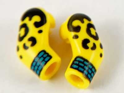 Arm, (Matching Left and Right) Pair with Spots and Cuffs Pattern, 981982pb250 Yellow U