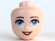 Mini Doll, Head Friends with Black Eyebrows, Medium Azure Eyes, Red Lips, and Open Mouth Smile with Teeth Pattern, 16548