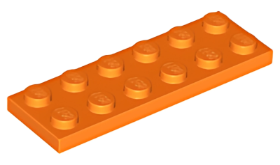 Деталь LEGO Plate 2 x 6 3795 Orange N