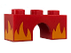 Arch 1 x 3 with Alternate Bright Light Orange Flames Pattern (Rage Kitty), 4490pb13
