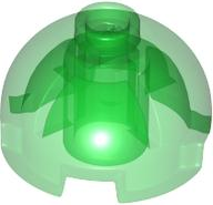 Brick, Round 2 x 2 Dome Top, 553 Trans-Green N
