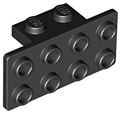 Деталь Lego Скоба Bracket 1 x 2 - 2 x 4 93274 (21731) Black U
