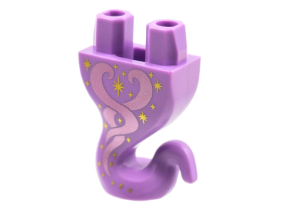 Lower Body, Genie with Gold Stars and Metallic Pink Filigree Pattern, 98376pb03 Medium Lavender U