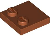 Tile, Modified 2 x 2 with Studs on Edge, 33909 Dark Orange N