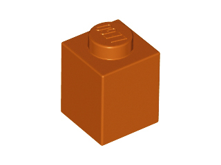 Brick 1 x 1, 3005 Dark Orange U