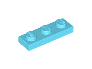 Plate 1 x 3, 3623 Medium Azure U