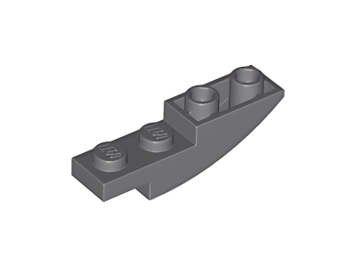 Деталь LEGO Lego Slope, Curved 4 x 1 Inverted 13547 Dark Bluish Gray N