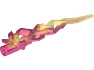Hero Factory Weapon Accessory, Flame / Lightning Bolt with Axle Hole with Marbled Trans-Yellow Pattern, 11302pb01 Trans-Dark Pink U