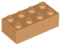 Brick 2 x 4, 3001 Medium Nougat N