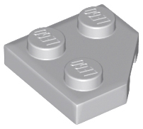 Wedge, Plate 2 x 2 Cut Corner, 26601 Light Bluish Gray N